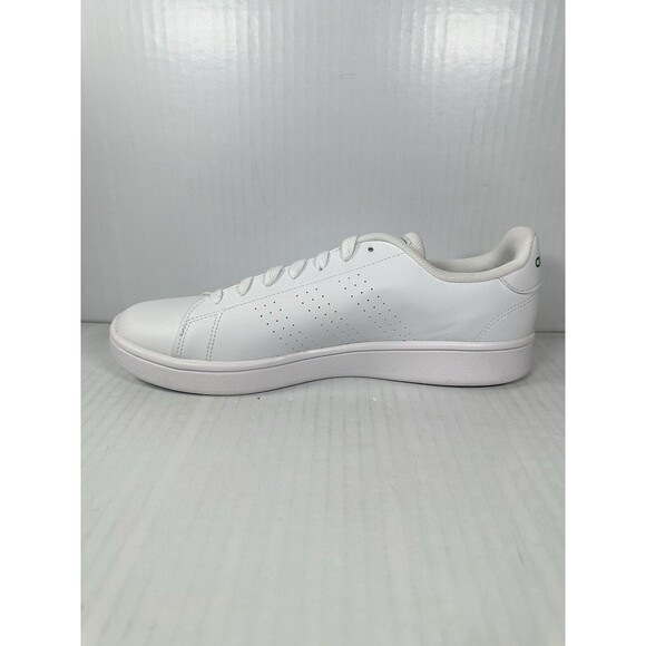 Size 10 Men’s Adidas Advantage Base Sneaker Shoes White Green GW2063 NEW - Picture 4 of 8